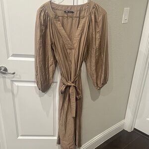 Zara Women's Brown Long Sleeve Dress
